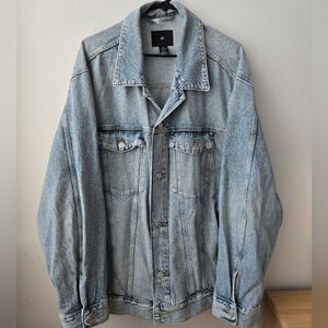 H&M Light Blue Oversized Denim Jacket